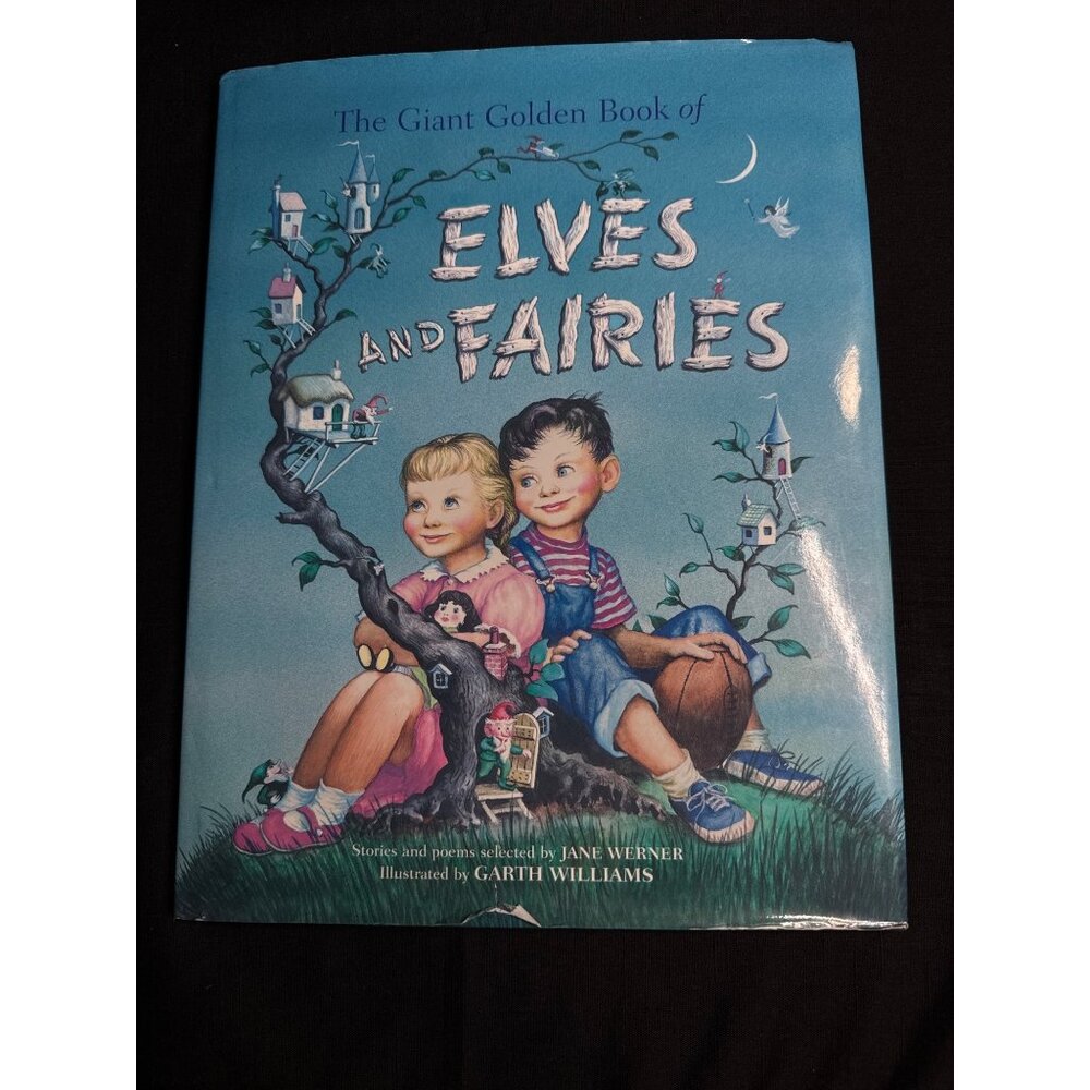 The Giant Golden Book Of Elves And Fairies Stories & Poems 1951 Dust Jacket